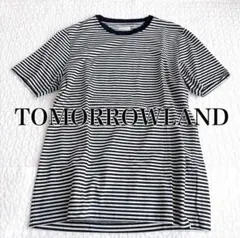 トゥモローランド メンズ ボーダーTシャツ 日本製　Lサイズ　ブラックのサムネイル