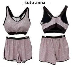 チュチュアンナ　ヨガウェア　ブラトップ　ショートパンツ　上下セット ピンク　2点
