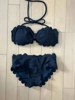 フリル付きブラックセパレート水着 フリーサイズ