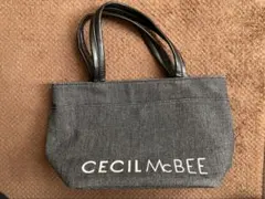 CECIL McBEE トートバッグ デニム調 ブラックのサムネイル
