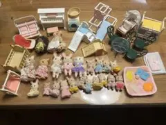 シルバニアファミリー人形と家具セット　バレリーナ3体　赤ちゃん15体