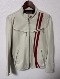 Schott クラシック レーサージャケット USED加工モデル ホワイト M