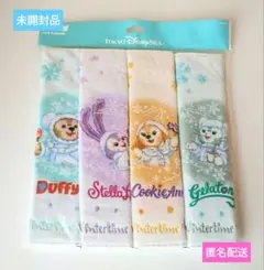 ダッフィー＆フレンズ　ミニタオル　4枚　ホワイトウィンター　ディズニーシー