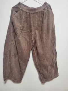 Samansa Mos2 コーデュロイ ワイドパンツ　 ブラウン