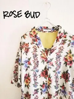D221677 ROSE BUD フラワープリントオープンカラーシャツのサムネイル