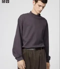 UNIQLO U ブラッシュドモックネックTシャツ