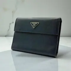 PRADA プラダ サフィアーノレザー 三つ折り財布 トライアングルロゴ