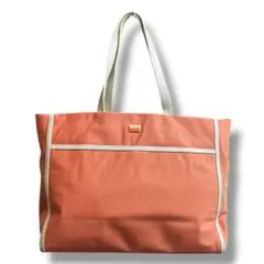 【大容量】アニエスベー ボヤージュ トートバッグ オレンジ ナイロン A4