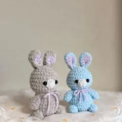 ハンドメイド編み物あみぐるみうさぎ天使ウィッシュコア平成女児ゆめ