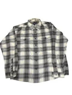 Patagonia オーガニックコットン 長袖ネルシャツ　グレー