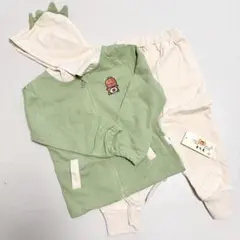 【訳あり】恐竜パーカー＆パンツ　2点セット+難ありTシャツ　サイズ110