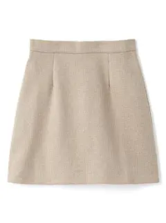 grl インパン付き 千鳥格子 台形 ベージュ タイトミニスカート