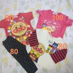 アンパンマン Tシャツ4点セット 半袖、長袖、蛍光、2way