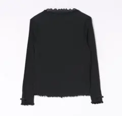 ローズティアラ　配色メローカットソーブラック　46 新品タグ付