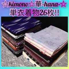 B117★単衣お着物26枚まとめ売り（小紋絽紗など）リメイク/のれん/洋服