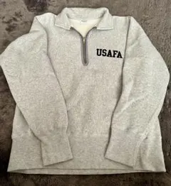 【美品】チャンピオン リバースウィーブ USAFA ハーフジップ 単色タグ復刻