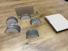 席札　メッセージカード立て　60個　切り株　結婚式