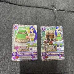 アイカツカード　ネイチャーゼブラスカート・モカシンブーツ