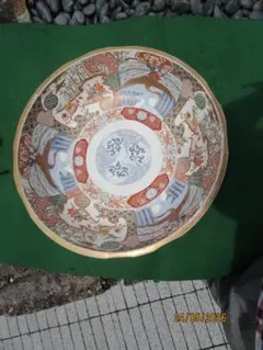 ☆九谷焼 金彩赤絵 大皿 加賀國 九谷製 武士人物図 直径36㎝☆ - メルカリ