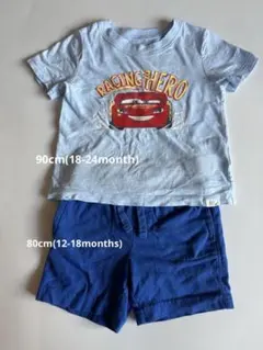 GAP カーズ Tシャツ(90cm)とショートパンツ(80cm)