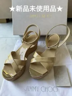 ★新品未使用品　ジミーチュウ　プラットフォームサンダル　サイズ37