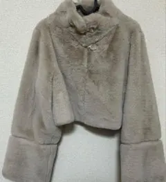 dazzlin ダズリン ショートビットフェイクファーコート アウター ブラウン