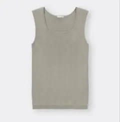 GU リブニットスクエアネックタンクトップ［2024年モデル］
