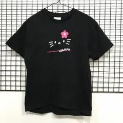 A672 ハローキティ　Tシャツ プリント　ブラック　L ぴたT S相当