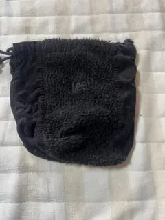 Lee 黒ポーチ 小型 フリース コーデュロイ