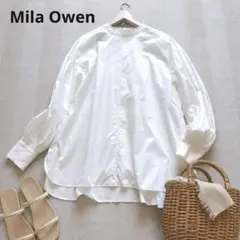 ミラオーウェンMila Owen ＊袖ボリューム　バンドカラーシャツ　ブラウス０