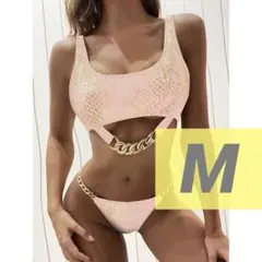 セクシー 水着 セパレート 三角ビキニ アニマル柄 セットアップ ハイレグぴんく