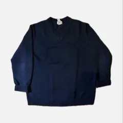 90s L.L.Bean ネイビー Vネック ニットセーター XL