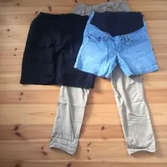 美品 無印良品 マタニティボトムス 3点セット