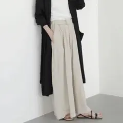 AMERICANHOLIC新品タグ付き ベルト付きカットワイドパンツ ベージュ