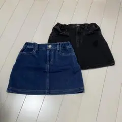 美品☆コムサイズム comme ca ismベビー スカート デニム 2着セット
