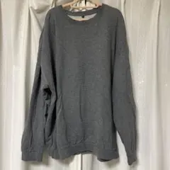 無地 スウェット チャコールグレー オーバーサイズ