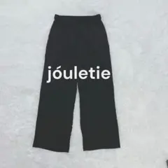 ジュエティ レーヨン混センタータックスラックスパンツ M ブラック とろみ 薄手