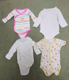 ベビー肌着 70cm 4枚セット ロンパース ボディースーツ