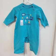 ワンシーズン着用　赤ちゃん本舗　ロンパース　80センチ　ブルー　肩スナップ