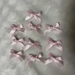 サテンリボン　ヘアクリップ　10個セット