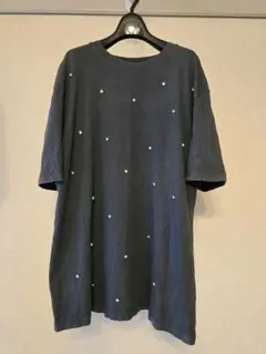 2025年購入美品 ZARAビジューオーバーサイズTシャツ ダメージ加工Mサイズのサムネイル