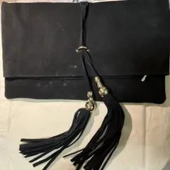 Lilidia スウェードレザータッセルクラッチバッグ