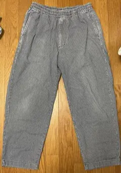 ユニクロ　ストレッチイージーアンクルパンツ　ストライプ