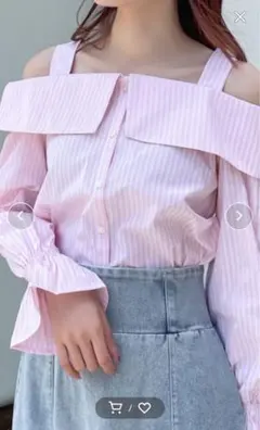 オフショルシャツブラウス
