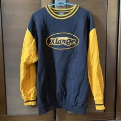 XLARGE ロゴ刺繍 トレーナー Mサイズ 黒/黄