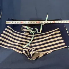 Volcom ネイビーストライプ サーフパンツ Mサイズ