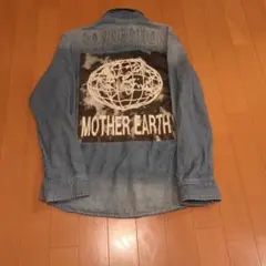MOTHER EARTH デニムシャツy2k グランジ　パンク