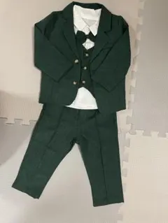 キッズ フォーマルスーツセット ダークグリーン