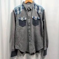 Atlast&co Lot313ベンチレーション シャンブレーシャツ 黒 - メルカリ