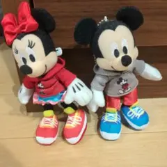 ミッキー ミニー ぬいぐるみバッジ